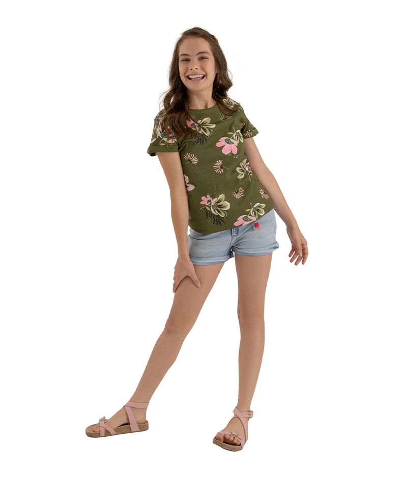 Camiseta-manga-corta-Ropa-nina-Verde