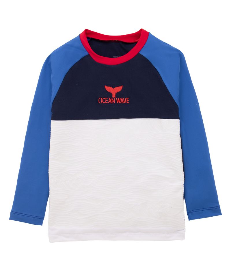 Camiseta-de-playa-manga-larga-Ropa-bebe-nino-Rojo
