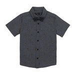Camisa-manga-corta-Ropa-bebe-nino-Gris