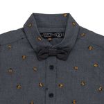 Camisa-manga-corta-Ropa-bebe-nino-Gris