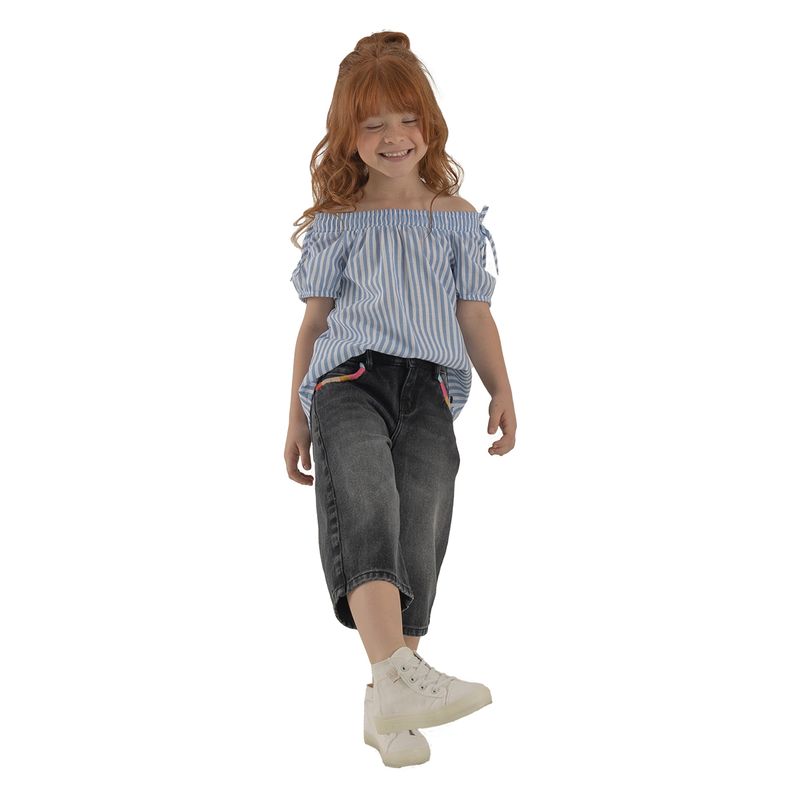 Camisa-manga-corta-Ropa-bebe-nina-Azul