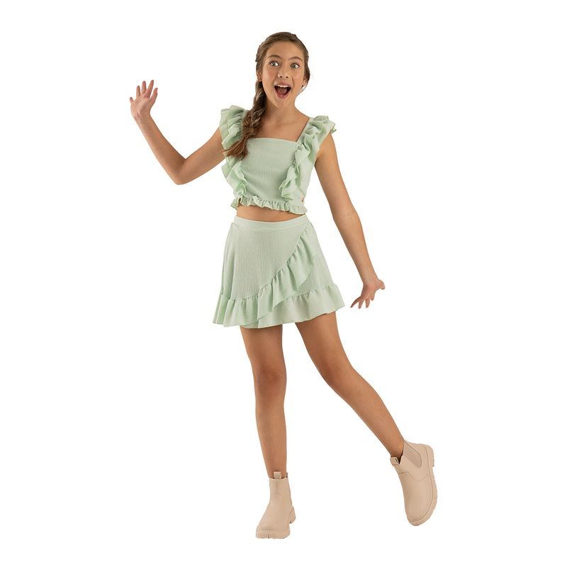 Falda-corta-Ropa-nina-Verde
