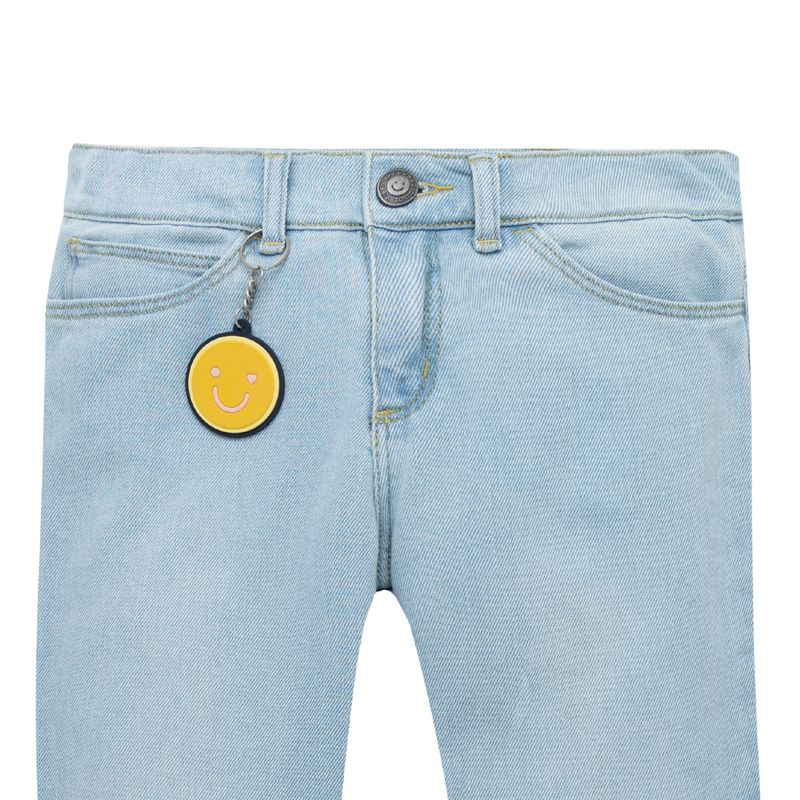 Pantalon-super-skinny-con-llavero-Ropa-nina-Indigo-claro