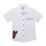 Camisa-manga-corta-con-bolsillo-para-bebe-niño-Ropa-bebe-nino-Blanco