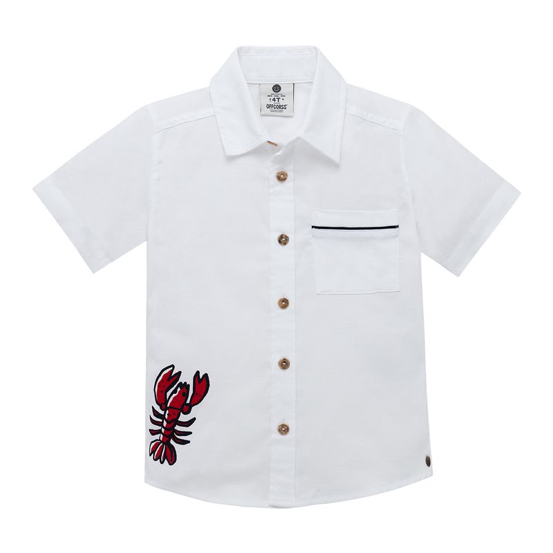 Camisa-manga-corta-con-bolsillo-para-bebe-niño-Ropa-bebe-nino-Blanco