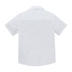 Camisa-manga-corta-con-bolsillo-para-bebe-niño-Ropa-bebe-nino-Blanco