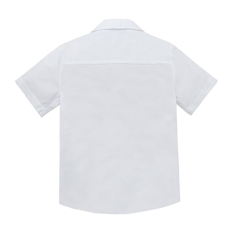 Camisa-manga-corta-con-bolsillo-para-bebe-niño-Ropa-bebe-nino-Blanco