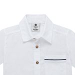 Camisa-manga-corta-con-bolsillo-para-bebe-niño-Ropa-bebe-nino-Blanco