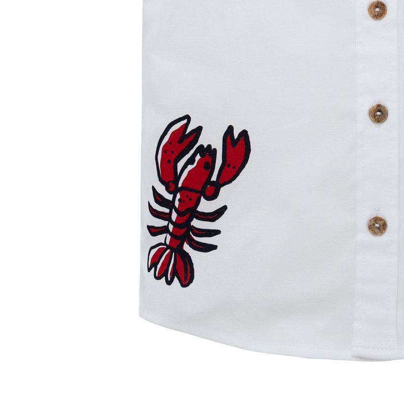 Camisa-manga-corta-con-bolsillo-para-bebe-niño-Ropa-bebe-nino-Blanco