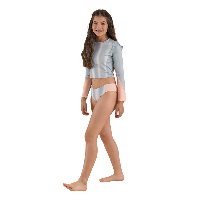 Vestido-de-baño-silueta-tankini-Ropa-nina-Azul