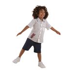 Camisa-manga-corta-con-bolsillo-para-bebe-niño-Ropa-bebe-nino-Blanco