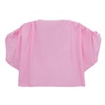 Camisa-manga-corta-con-nudo-en-mangas-para-niña-Ropa-nina-Rosado