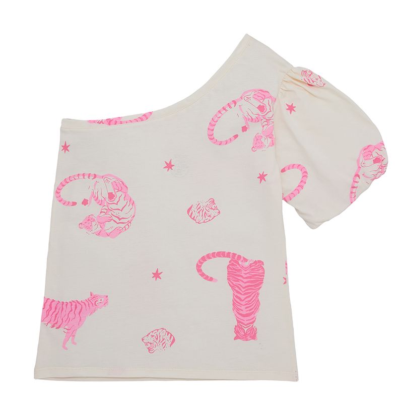 Camiseta-de-un-solo-hombro-para-niña-Ropa-nina-Cafe