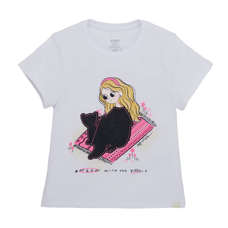 Camiseta-con-grafico-divertido-para-bebe-niña-Ropa-bebe-nina-Blanco