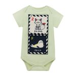 Body-manga-corta-para-recien-nacidos-Recien-nacido-Unisex-Verde