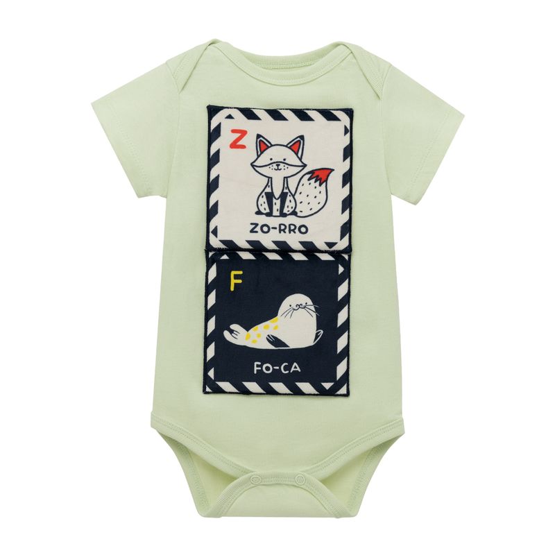 Body-manga-corta-para-recien-nacidos-Recien-nacido-Unisex-Verde