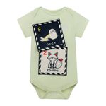 Body-manga-corta-para-recien-nacidos-Recien-nacido-Unisex-Verde