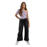 Camiseta-de-un-solo-hombro-para-niña-Ropa-nina-Morado