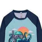 Camiseta-manga-larga-de-playa-para-bebe-niño-Ropa-bebe-nino-Azul