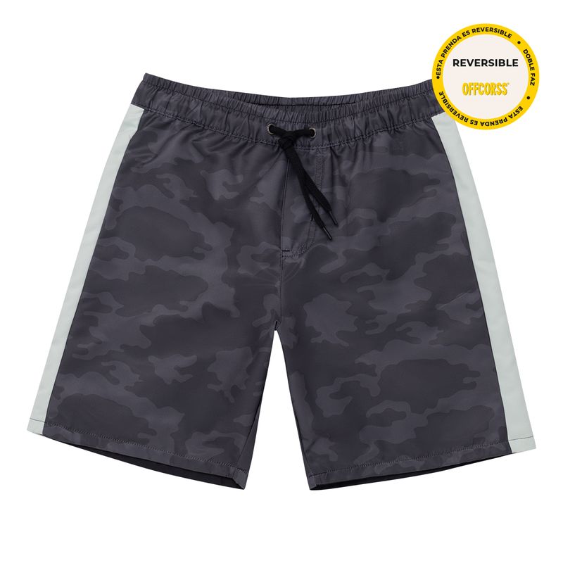 Pantaloneta-de-baño-doble-faz-para-niño-Ropa-nino-Gris