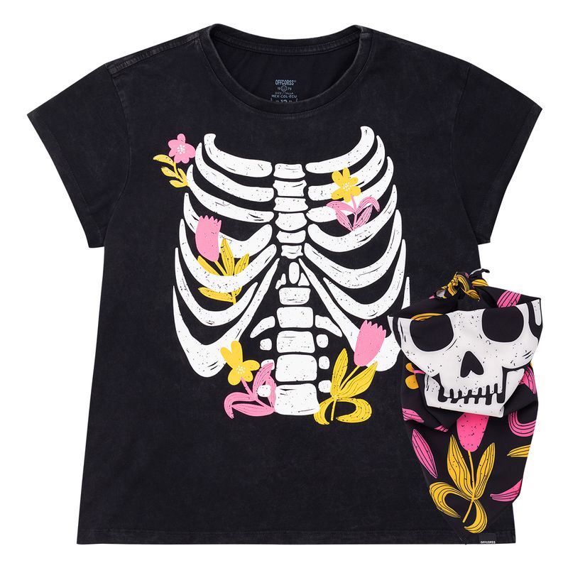 Set-camiseta---pañoleta-para-niña-Ropa-nina-Gris