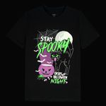 Camiseta-con-grafico-de-halloween-para-niños-unisex-Ninos-Unisex-Negro