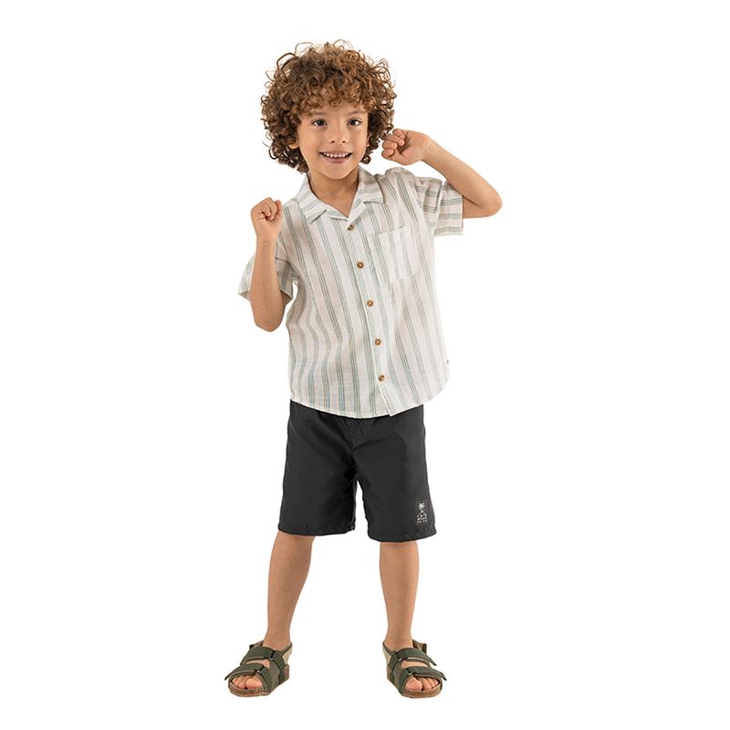 Camisa-manga-corta-silueta-resort-para-bebe-niño-Ropa-bebe-nino-Cafe