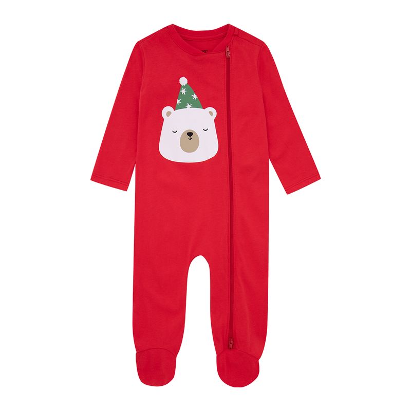 Pijama-enterizo-de-navidad-para-recien-nacidos--Recien-nacido-Unisex-Rojo