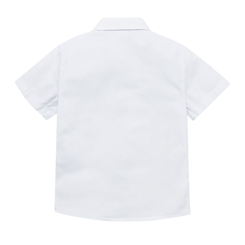 Camisa-manga-corta-para-bebe-niño-Ropa-bebe-nino-Blanco