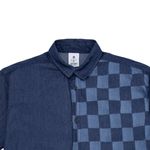 Camisa-manga-corta-silueta-oversize-en-indigo-para-niños-Ropa-nino-Indigo-oscuro