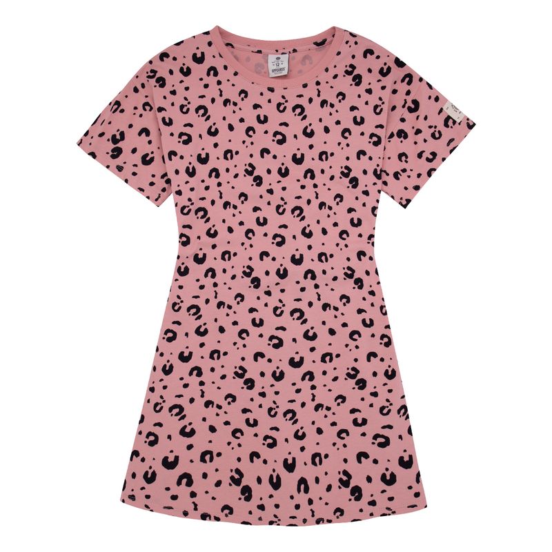 Vestido-manga-corta-para-niña-Ropa-nina-Rosado