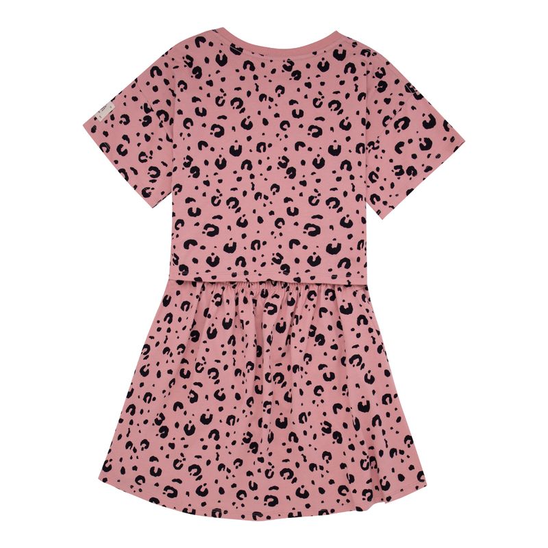 Vestido-manga-corta-para-niña-Ropa-nina-Rosado