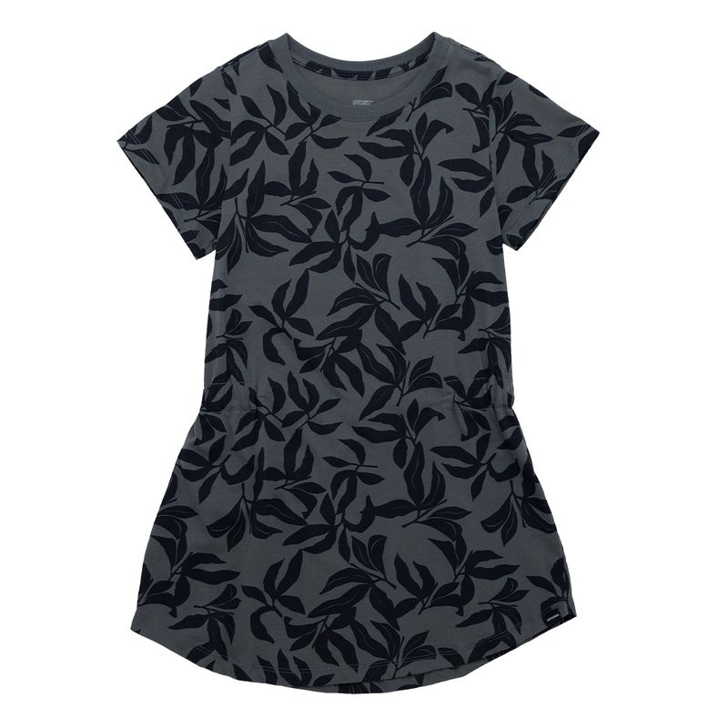 Vestido-manga-corta-para-niña-Ropa-nina-Gris