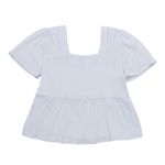 Camisa-manga-corta-crop-para-niña-Ropa-nina-Blanco