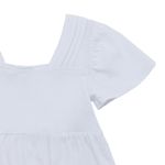 Camisa-manga-corta-crop-para-niña-Ropa-nina-Blanco