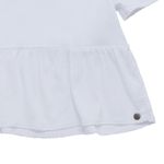 Camisa-manga-corta-crop-para-niña-Ropa-nina-Blanco