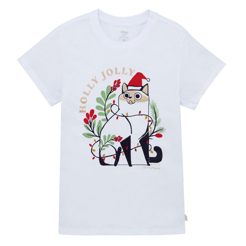 Camiseta--con-grafico-de-navidad-para-niña-Ropa-nina-Blanco