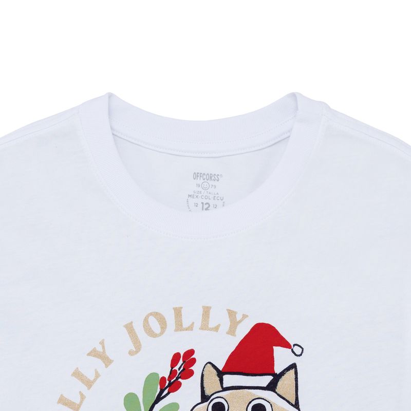 Camiseta--con-grafico-de-navidad-para-niña-Ropa-nina-Blanco