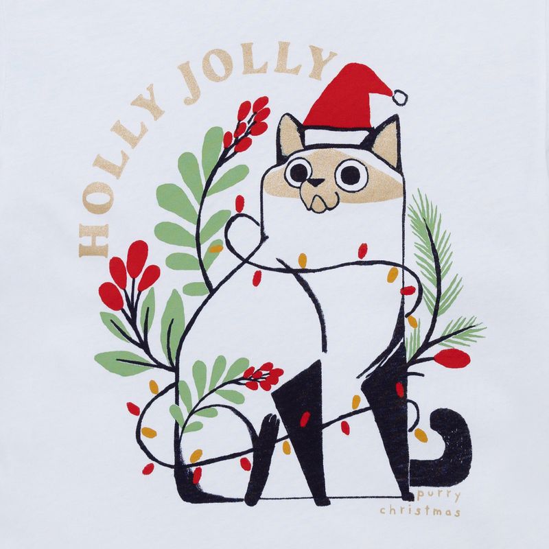 Camiseta--con-grafico-de-navidad-para-niña-Ropa-nina-Blanco