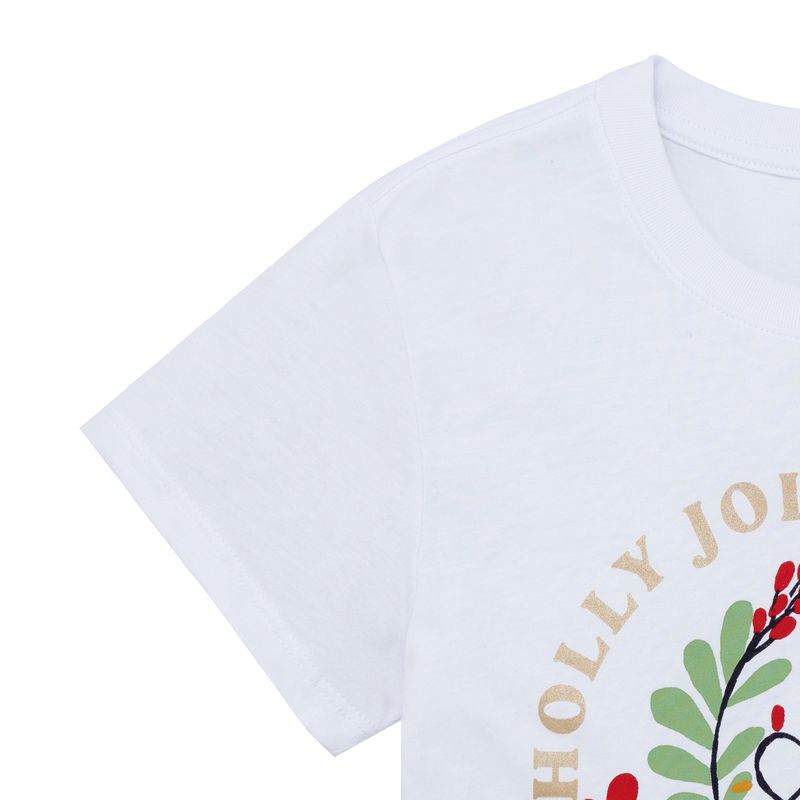 Camiseta--con-grafico-de-navidad-para-niña-Ropa-nina-Blanco