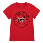 Camiseta--con-grafico-de-navidad-para-niña-Ropa-nina-Rojo