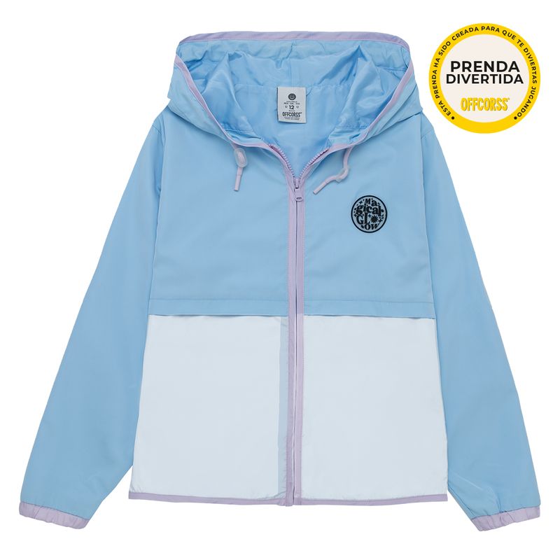 Chaqueta-con-detalles-que-alumbran-en-la-oscuridad-para-niña-Ropa-nina-Azul