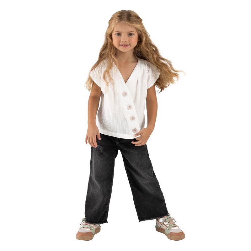 Camisa-manga-corta-para-bebe-niña-Ropa-bebe-nina-Blanco