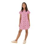 Vestido-manga-corta-para-niña-Ropa-nina-Rosado