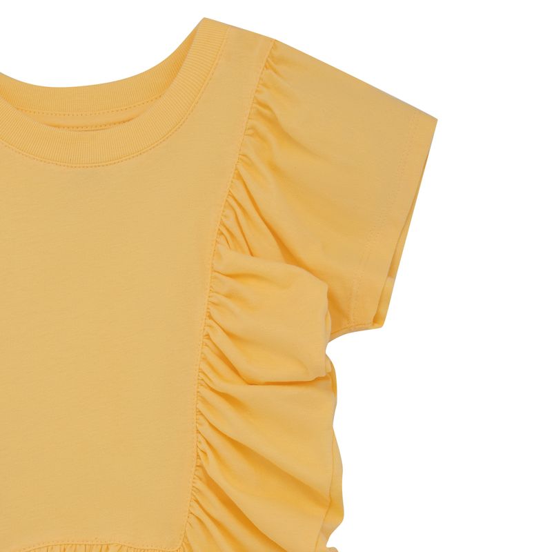 Camiseta-manga-corta-para-bebe-niña-Ropa-bebe-nina-Amarillo