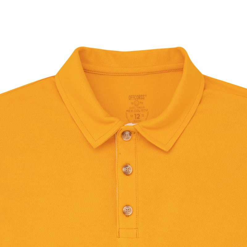 Camiseta-tipo-polo-para-niños-Ropa-nino-Naranja