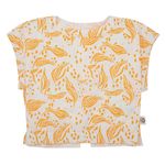Camiseta-manga-corta-con-abertura-en-posterior-para-niñas-Ropa-nina-Gris