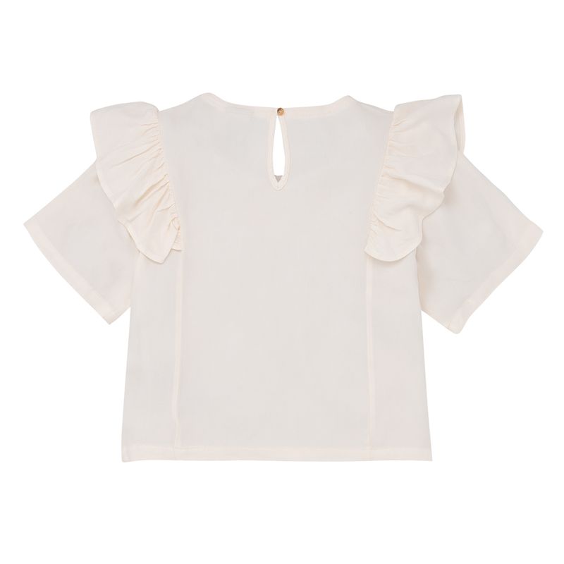Camisa-manga-corta-para-niñas-Ropa-nina-Amarillo