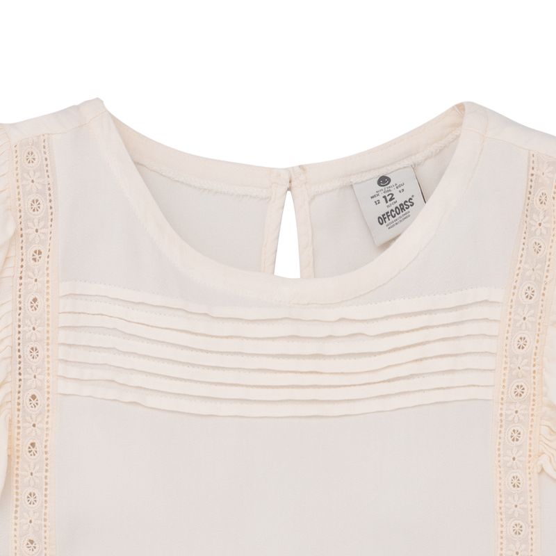 Camisa-manga-corta-para-niñas-Ropa-nina-Amarillo