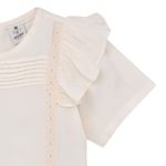 Camisa-manga-corta-para-niñas-Ropa-nina-Amarillo